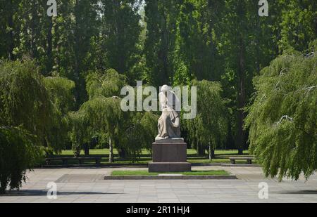 Denkmal, Mutter Russland, Sowjetdenkmal, Puschkinallee, Treptow, Berlin, Deutschland Stockfoto