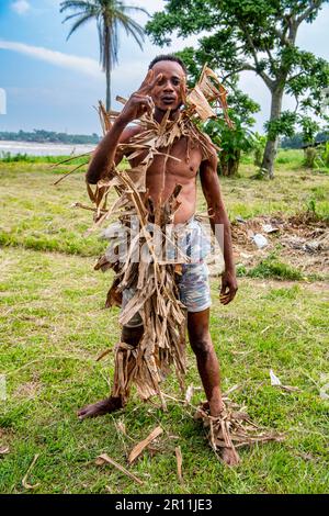 Wagenya-Stammesmänner, Kisangani, Kongo-Fluss, DR Kongo Stockfoto