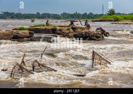 Angelkorb des Wagenya-Stammes, Kisangani, Kongo, DR Kongo Stockfoto