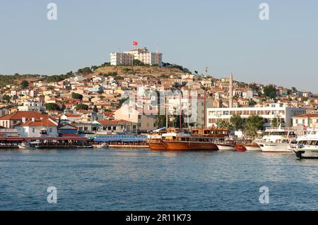 Ayvalik, Blick vom Meer, Cunda, Balikesir, Türkei Stockfoto