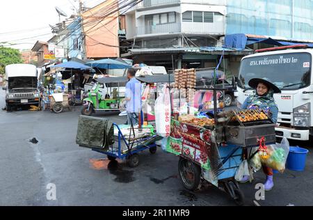 Straßenverkäufer in Chinatown, Bangkok, Thailand. Stockfoto