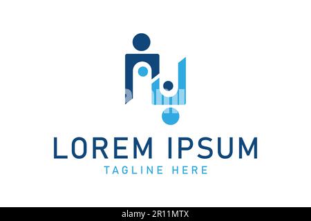 Personen-Logo. Geeignet für Teamwork, Business, Familienlogo. Einfache Konstruktion bearbeitbar Stock Vektor