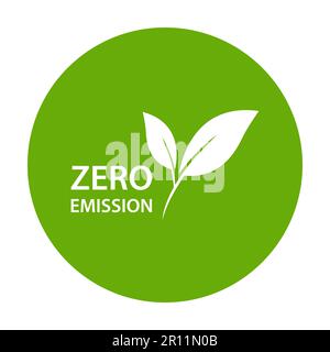 Null Emission Icon Vektor CO2 neutral grünes Zeichen für Ihre Website-Design, Logo, App, UI.Illustration Stock Vektor