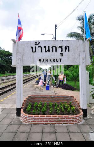 Ban Krut Bahnhof in Thailand. Stockfoto