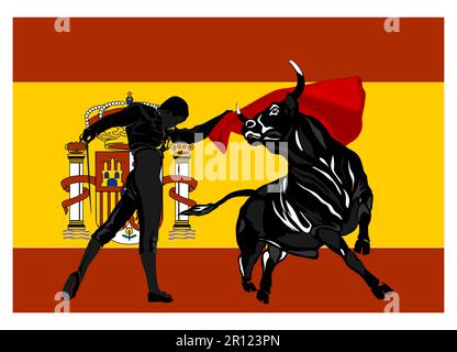 Drei Symbole Spaniens Stockfoto