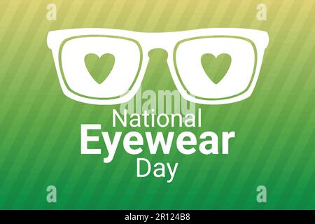 National Eyewear Day. Vektordarstellung. Geeignet für Grußkarten, Poster und Banner. Stock Vektor