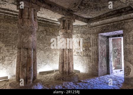 In einem Grab der Nordgräber in Amarna, Ägypten Stockfoto