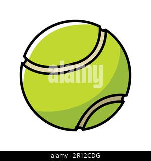 Einfache Abbildung eines Tennisballs Stock Vektor
