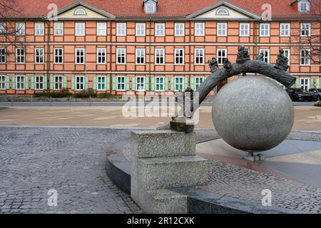 Skulptur von Bernd Göbel, Wernigerode, Harz, Sachsen-Anhalt, Deutschland Stockfoto