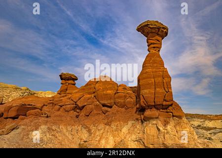 Die Felsformationen im Grand Staircase-Escalante National Monument, das etwa 45 km östlich von Kanab, USA, liegt in diesem Gebiet. Stockfoto