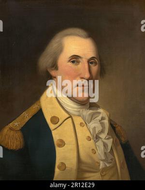 George Washington (22. Februar 1732 bis 14. Dezember 1799) war von 1789 bis 1797 der erste Präsident der Vereinigten Staaten von Amerika, eine historische, digital restaurierte Reproduktion eines Originals aus dem 19. Jahrhundert Stockfoto