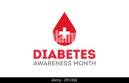Diabetes-Sensibilisierungsmonat. Vektorvorlage für Banner, Grußkarte, Poster mit Hintergrund. Vektordarstellung. Stock Vektor