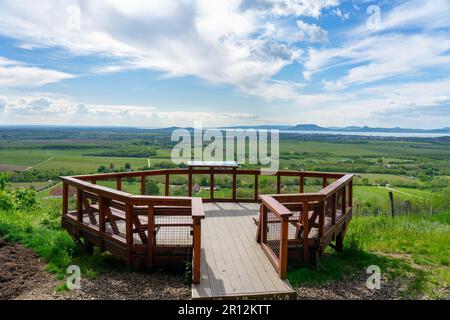 Beobachtungspunkte in Balatonlelle Ungarn. Stockfoto