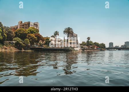 Blick auf die Stadt Kairo und den Nil in Ägypten Stockfoto