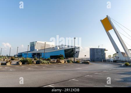 Ein weiter Winkel bietet einen Blick auf das Deep Aquarium in Kingston upon Hull, Großbritannien. Stockfoto