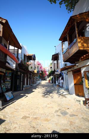 Kas, Antalya, Türkei. 27. Juni 2012 : Kas-Bezirk der Provinz Antalya, das beliebteste Urlaubsziel der Türkei. Es ist ein Urlaubsort, besonders vorteilhaft Stockfoto