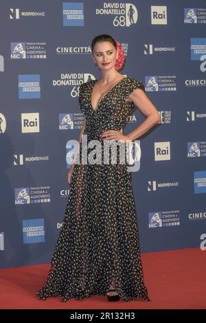 Italien, Rom, 10. Mai 2023. 68. David di Donatello Roter Teppich abgebildet: Penelope Cruz Foto © Fabio Mazzarella/Sintesi/Alamy Live News Stockfoto