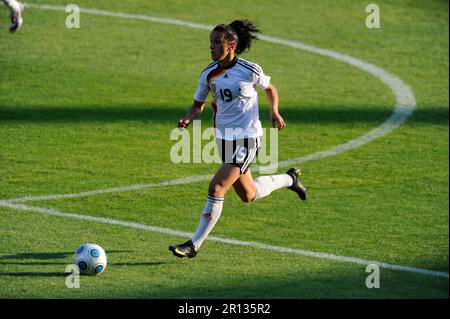 Fatmire Bajrahei Aktion Fußball Länderspiel, Freundschaftsspiel Deutschland - Russland 3:1, 6,8.2009. Stockfoto