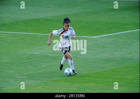 Fatmire Bajrahei Aktion. Fußball Länderspiel, Freundschaftsspiel Deutschland - Russland 3:1, 6,8.2009. Stockfoto