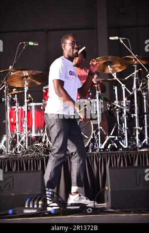 MIRAMAR, FLORIDA - MAI 07: Will Baptiste of Black Violin tritt während der Black Violin Foundation: Dreamer Art Festival im Miramar Regional Park Ampitheater am 7. Mai 2023 in Miramar, Florida auf. (Foto: JL/Sipa USA) Stockfoto