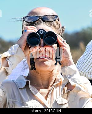 Crown Princess Victoria während eines Ausflugs in Hjälstaviken im Zusammenhang mit der Jahrestagung des World Wildlife Fund WWF im Schloss Ekolsund Stockfoto