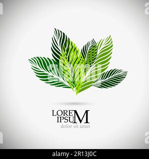 Grüne Logoblätter. Vektordarstellung Stock Vektor