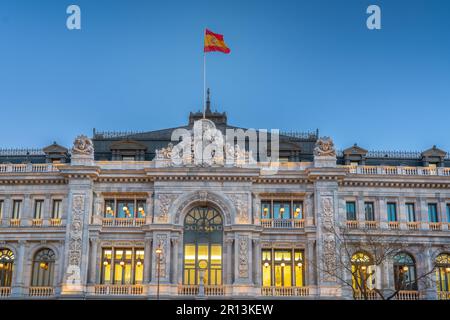 Bank von Spanien (Banco de España) - spanische Zentralbank - Madrid, Spanien Stockfoto