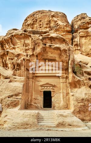 Jordanien. Archäologische Ausgrabungsstätte in Little Petra. Wadi Musa Stockfoto