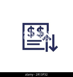 Symbol für dynamische oder überhöhte Preise auf Weiß Stock Vektor