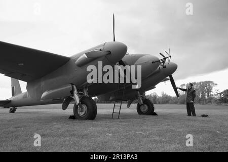 De Havilland, Mosquito NF Mk II, HJ711, East Kirkby, Lincolnshire, England, Vereinigtes Königreich. Stockfoto