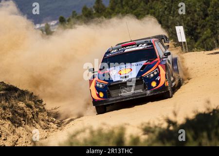 Matosinhos, Portugal - 11/05/2023, 06 Dani SORDO (ESP), Candido CARRERA (ESP), HYUNDAI SHELL MOBIS WORLD RALLY TEAM, HYUNDAI i20 N Rally1 Hybrid, WRC, Action während der Rally de Portugal 2023, 5. Runde der WRC World Rally Car Championship 2023, vom 11. Bis 14. Mai 2023 in Matosinhos, Portugal – Foto: Nikos Katikis/DPPI/LiveMedia Stockfoto