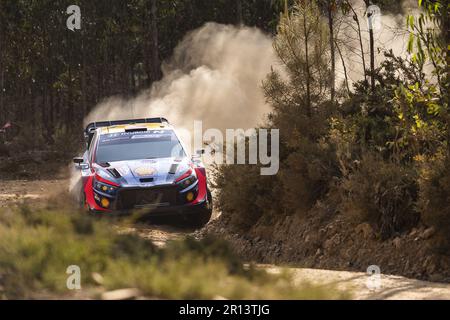 Matosinhos, Portugal - 11/05/2023, 06 Dani SORDO (ESP), Candido CARRERA (ESP), HYUNDAI SHELL MOBIS WORLD RALLY TEAM, HYUNDAI i20 N Rally1 Hybrid, WRC, Action während der Rally de Portugal 2023, 5. Runde der WRC World Rally Car Championship 2023, vom 11. Bis 14. Mai 2023 in Matosinhos, Portugal – Foto: Nikos Katikis/DPPI/LiveMedia Stockfoto