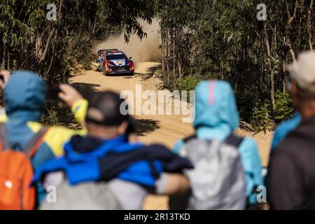 Matosinhos, Portugal - 11/05/2023, 06 Dani SORDO (ESP), Candido CARRERA (ESP), HYUNDAI SHELL MOBIS WORLD RALLY TEAM, HYUNDAI i20 N Rally1 Hybrid, WRC, Action während der Rally de Portugal 2023, 5. Runde der WRC World Rally Car Championship 2023, vom 11. Bis 14. Mai 2023 in Matosinhos, Portugal – Foto: Nikos Katikis/DPPI/LiveMedia Stockfoto