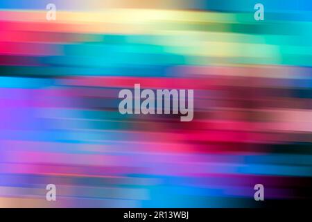 Abstraktes Kunstdesign eines regenbogenfarbenen Kreismusters mit schwarzem Hintergrund. Handgezeichnete digitale Kunst mehrfarbig in einzigartigem Muster. Stockfoto