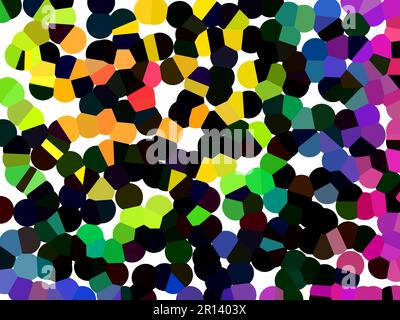 Schwarzer, violetter, gelber, orangefarbener, kristallisierter Dreieckshintergrund, Hintergrundbild, Desktop-Design. Ästhetisch schön, stilvoll, atemberaubend. Stockfoto