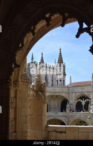 Igreja de Santa Maria vom Klosterturm Jeronimos Stockfoto