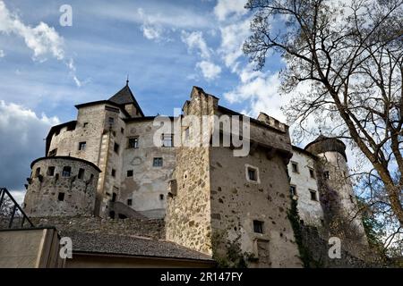 Die mittelalterliche Burg Presule/Prösels. Fiè allo Sciliar/Völs am Schlern, Provinz Bozen, Trentino Alto Adige, Italien. Stockfoto