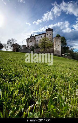 Die mittelalterliche Burg Presule/Prösels. Fiè allo Sciliar/Völs am Schlern, Provinz Bozen, Trentino Alto Adige, Italien. Stockfoto