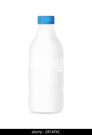 Vektordarstellung der Milchflasche isoliert auf weißem Hintergrund Stock Vektor