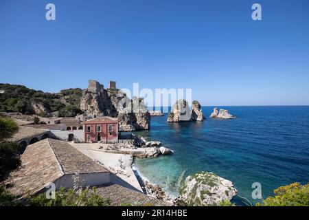 Scopello Beach in der Provinz Trapani in Sizilien, italien. Stockfoto