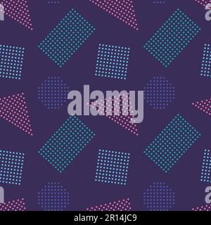 Abstrakter geometrischer Vektor nahtlos in 90s oder 80s Stock Vektor