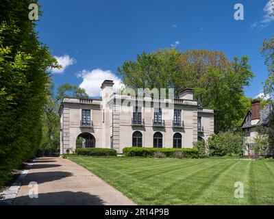 Villa am Lindell Boulevard mit Blick auf den Forest Park Stockfoto