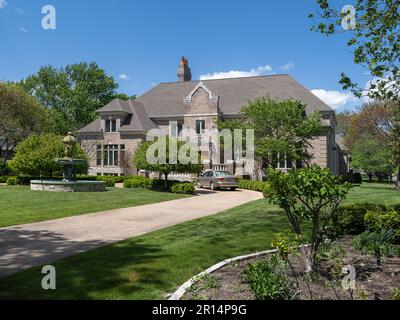 Villa am Lindell Boulevard mit Blick auf den Forest Park Stockfoto