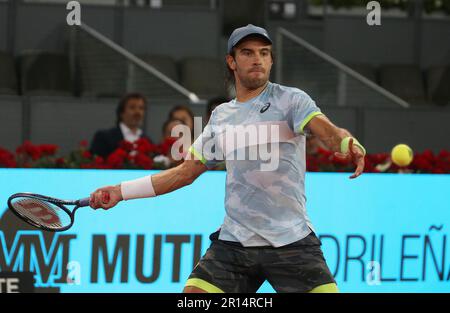 Borna Ćorić von Kroatien während der Mutua Madrid Open 2023, ATP Masters 1000 Tennis Turnier am 3. Mai 2023 bei Caja Magica in Madrid, Spanien - Photo Laurent Lairys / DPPI Stockfoto