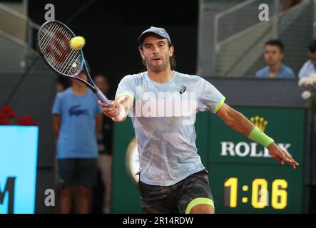 Borna Ćorić von Kroatien während der Mutua Madrid Open 2023, ATP Masters 1000 Tennis Turnier am 3. Mai 2023 bei Caja Magica in Madrid, Spanien - Photo Laurent Lairys / DPPI Stockfoto