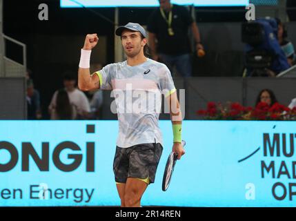 Borna Ćorić von Kroatien während der Mutua Madrid Open 2023, ATP Masters 1000 Tennis Turnier am 3. Mai 2023 bei Caja Magica in Madrid, Spanien - Photo Laurent Lairys / DPPI Stockfoto