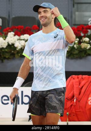 Borna Ćorić von Kroatien während der Mutua Madrid Open 2023, ATP Masters 1000 Tennis Turnier am 3. Mai 2023 bei Caja Magica in Madrid, Spanien - Photo Laurent Lairys / DPPI Stockfoto