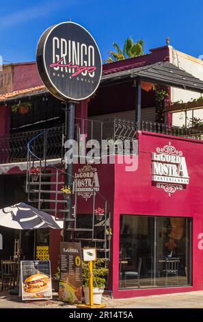 Restaurant in der Golden Zone, Mazatlan, Sinaloa, Mexiko Stockfoto