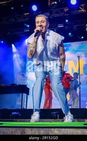 Stockholm, Schweden. 11. Mai 2023. Der amerikanische Künstler Macklemore tritt auf Gröna Lunds großer Bühne in Stockholm, Schweden auf. 11. Mai 2023. Kredit: TT News Agency/Alamy Live News Stockfoto