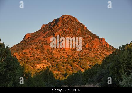 Mount Floyd im Norden Arizonas erstrahlt am frühen Morgen im Licht Stockfoto